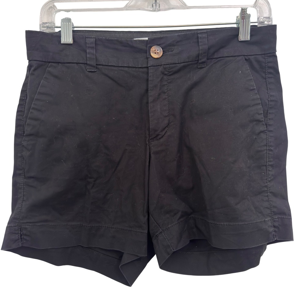 Old Navy Everyday Basic Short Mid-Rise Black Cotton Chino Shorts Size 2